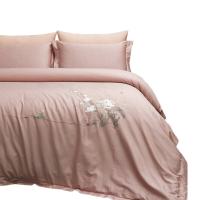 堂皇家纺（TEVEL）兰玉瑾瑜四件套床单270*240cm*1被套220*240cm*1枕套48*75cm*2（单位:套）粉色随机发货