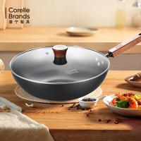 康宁餐具（Corelle Brands） 零涂层锻打铁锅四件套 CB-JSG01-SL/KZ 炒锅32cm+煎锅24cm+奶锅20cm+铲子31cm (单位:套)