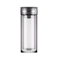 皖亭 WT3505 双层玻璃杯 350ml 银色（单位：个）