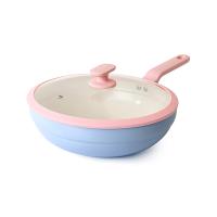 WORLD KITCHEN  WK-CG30J85C-JY/KZ  铝质陶瓷不粘炒锅30cm（单位：个）蓝色
