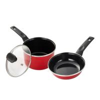 法格（FAGOR）FG-HHD02NJ红典系列套装珐琅锅两件套 奶锅16cm煎锅16cm（单位：套）红色