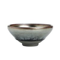 苏氏陶瓷（SUSHI CERAMICS） 建盏茶杯 茶具套装 天圆杯+金钟杯两件套 棕色（单位：套）天圆杯80ml+金钟杯100ml