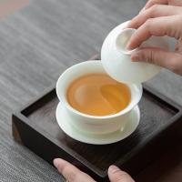 苏氏陶瓷（SUSHI CERAMICS） 翡翠玉羊脂玉 茶具套装 12件套 影青色（单位：套）侧把公道杯200ml*1、侧把壶200ml*1、品茗杯50ml*8、茶漏组*1、三才盖碗160ml*1
