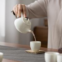苏氏陶瓷（SUSHI CERAMICS） 翡翠玉羊脂玉 茶具套装 7件套 青色（单位：套）茶壶230ml*1、茶杯70*6