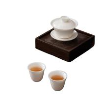 苏氏陶瓷（SUSHI CERAMICS）羊脂玉瓷聚香三才盖碗两杯小套装 3件套 礼盒装（单位：盒）