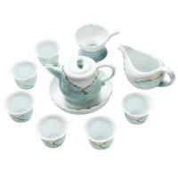苏氏陶瓷（SUSHI CERAMICS）忆荷 陶瓷功夫茶具套装 10件套 礼盒装（单位：盒）