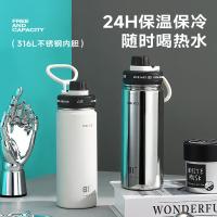 物生物（RELEA） 户外骑行便携 保温杯 600ml 清荷绿（单位：个）