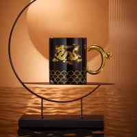 共禾京品 龙凤呈祥 陶瓷马克杯对杯 360ml  杯子*2 小勺子*2 礼盒装 (单位:套)
