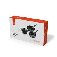 赫曼德 HMD-9737 星耀搪瓷锅具三件套 24cm汤锅+24cm煎锅+32cm炒锅 (单位: 套)