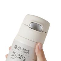 孔雀 保温杯(弹盖吸管杯） 316不锈钢 DPA-55 550ml (单位:个) 晴雪白