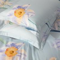 水星家纺（MERCURY）花开彼岸四件套被套203*230cm床单230*250cm枕套48*74cm（单位：套）蓝色