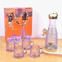 贝格帝HMCX-5花漫朝熙水具5件套壶1000ml杯200ml*4（单位：套）紫色
