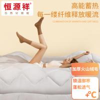 恒源祥（HYX） 抗菌磨毛加厚秋冬被 被子 200*230cm 浅灰（单位：床）