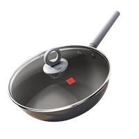 三禾（SANHO）LC32S1 无涂层不粘炒锅 32cm 配钢铲（单位：个）黛蓝青
