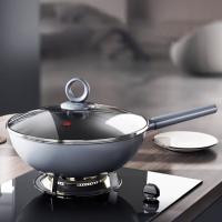 三禾（SANHO）LC32S1 无涂层不粘炒锅 32cm 配钢铲（单位：个）黛蓝青