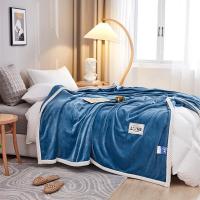 伊伊爱 Y0TK02100085 纯色牛奶绒多功能毯 150*200cm 湖蓝 四季通用 (单位:条)