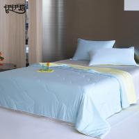 伊伊爱 YTD25005 水光锦氨透气莱赛尔大豆夏凉被 150*200cm（单位：条）浅天兰+奶黄