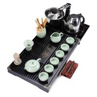 金镶玉 幽雅石瓢 功夫茶具套装 茶盘*1、泡茶炉*1、茶壶*1、公杯*1、茶漏*1、茶杯*6、茶道*1、茶宠*1、茶巾*1、洗壶笔*1 (单位: 套)