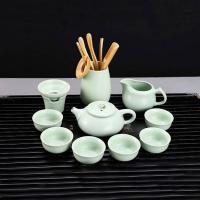 金镶玉 幽雅石瓢 功夫茶具套装 茶盘*1、泡茶炉*1、茶壶*1、公杯*1、茶漏*1、茶杯*6、茶道*1、茶宠*1、茶巾*1、洗壶笔*1 (单位: 套)