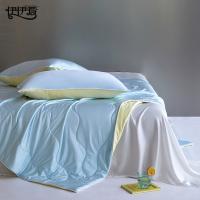 伊伊爱 YTD25005 水光锦氨透气莱赛尔大豆夏凉被 150*200cm 浅天蓝+奶黄 适用床1.2-1.5米 (单位:条)