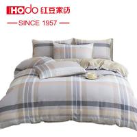 红豆 简夕(灰）四件套 YLHJX008 被套200*230cm床单250*250cm枕套48*74cm*2 (单位:套) 灰色