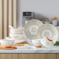 巴米乐（BURNELL） BNL-C307 拾光陶瓷餐具16件套4.5英寸碗*5+5英寸碗*2+勺子*5+盘*4  碗:4.5英寸碗;5英寸; 盘:8英寸;勺子:140mm（单位：套）