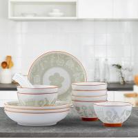 巴米乐（BURNELL） BNL-C307 拾光陶瓷餐具16件套4.5英寸碗*5+5英寸碗*2+勺子*5+盘*4  碗:4.5英寸碗;5英寸; 盘:8英寸;勺子:140mm（单位：套）