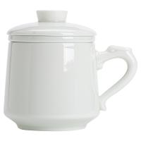 苏氏陶瓷（SUSHI CERAMICS） 羊脂玉瓷 龙腾办公杯 陶瓷杯 450ml 白色（单位：个）