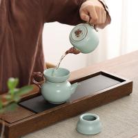 八方礼 BFL2023-34  功夫茶具  茶壶*1，茶海*1,茶杯*6，茶漏*1，茶托*1 （单位:套） 豆青