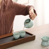 八方礼 BFL2023-34  功夫茶具  茶壶*1，茶海*1,茶杯*6，茶漏*1，茶托*1 （单位:套） 豆青
