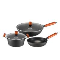 炊大皇（COOKER KING） CK72481 炊大皇巨匠系列三件套 炒锅32cm 汤锅22cm煎锅22cm （单位：套）黑色