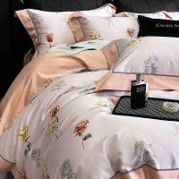 安娜艾莎 100支长绒棉 贡缎印花四件套 被套200*230cm*1床单245*250cm*1枕套48*74cm*2 (单位: 套)