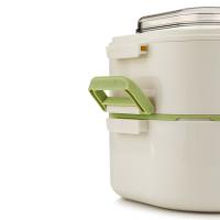 康巴赫（KOBACH） KH-JCH01 便携餐盒 饭盒 下层700ml+上层400ml 绿白色（单位：个）