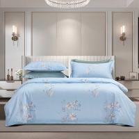 梦洁家纺 云梦花影 纯棉印花四件套 被套：200*230cm 床单：230*240cm 枕套：48*74cm*2 （单位：套） 新旧包装随机发货