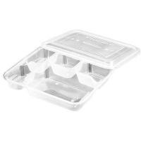 艾逸瑶选 NY-21161 一次性塑料带盖五格餐盒 1000ml 150个/箱(单位：箱)