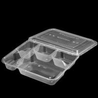 艾逸瑶选 NY-21161 一次性塑料带盖五格餐盒 1000ml 150个/箱(单位：箱)