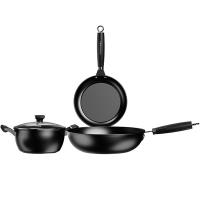 荣事达（Royalstar） 无涂层气氮三件套锅具 RDCJ3206 炒锅32cm+煎锅22cm+汤锅22cm (单位:套)