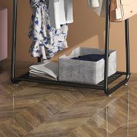 臻远 ZY5052289 铁艺衣帽架 80*36*172cm 黑色 (单位:个)