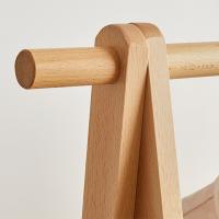 臻远 ZY5052280 实木衣帽架 120*48*150cm 原木色 双层 (单位:个)