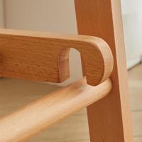 臻远 ZY5052280 实木衣帽架 120*48*150cm 原木色 双层 (单位:个)