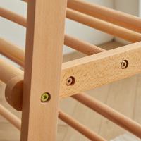 臻远 ZY5052280 实木衣帽架 120*48*150cm 原木色 双层 (单位:个)