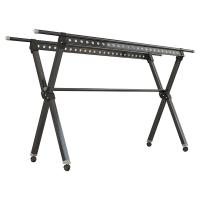 臻远 ZY5052291 铝合金伸缩凉衣杆鞋架 130-230*67*125cm 黑色 (单位:个)