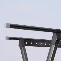 臻远 ZY5052291 铝合金伸缩凉衣杆鞋架 130-230*67*125cm 黑色 (单位:个)