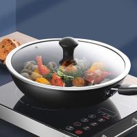 康巴赫（KOBACH） CAL32A1  安德鲁炒锅 锅具 32cm 黑色（单位：个）