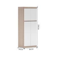 臻远 ZY5052607 公寓家具双门衣柜 80*50*200cm 柚木 暖白 (单位:台)