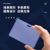 得力（deli） PZ12 装横式证件卡套挂牌 容卡106*68mm 卡套118*84mm （单位：盒）48个/盒 透明