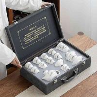 金镶玉 山水描金 白瓷西施茶具套装 茶壶*1+盖碗*1+公杯*1+茶漏*1+茶杯*8+礼盒*1 (单位: 套) 礼盒装