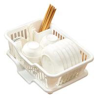 奥美优 AMY3233 沥水篮碗架 碗架44.5*27.5*15.5cm+底座44.5*26.5 （单位：套） 白色