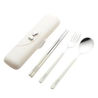 博堡 BDY-TZ863-4B 琉光餐具四件套 餐具盒+筷子+勺子+叉子（单位：套） 贝壳白
