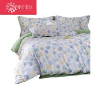 爱伦 AL2016SJT 绿茵水洗棉四件套 被套：200*230cm 床单：250*230cm 枕套：48*74cm*2  (单位：套)  颜色随机